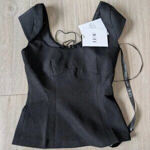Leau Black Contour Corset Top